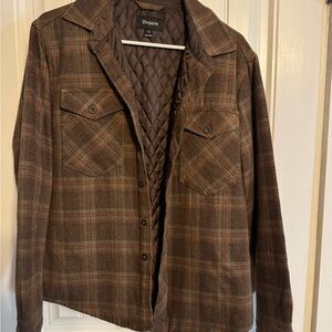 Brixton Tan Plaid Lightweight Jacket